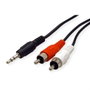 Roline Cable Jack 3,5 mm a 2x RCA Macho 10 m Negro