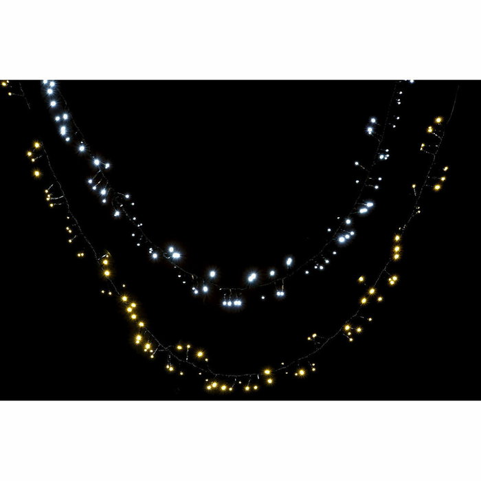 DKD Home Decor Luces LED PVC 5x1x200 100L, 5mm IP44, Surtido de 2 unidades
