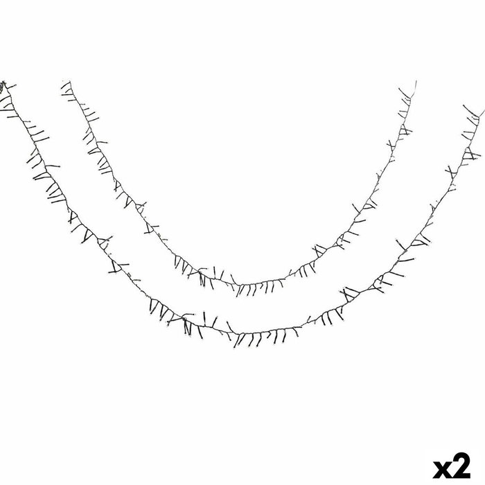 DKD Home Decor Luces LED PVC 5x1x200 100L, 5mm IP44, Surtido de 2 unidades