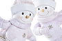 DKD Home Decor Figura Navidad Fantasia Resina Rosa Blanco 13.5 x 24.5 x 15 cm (2 Unidades)