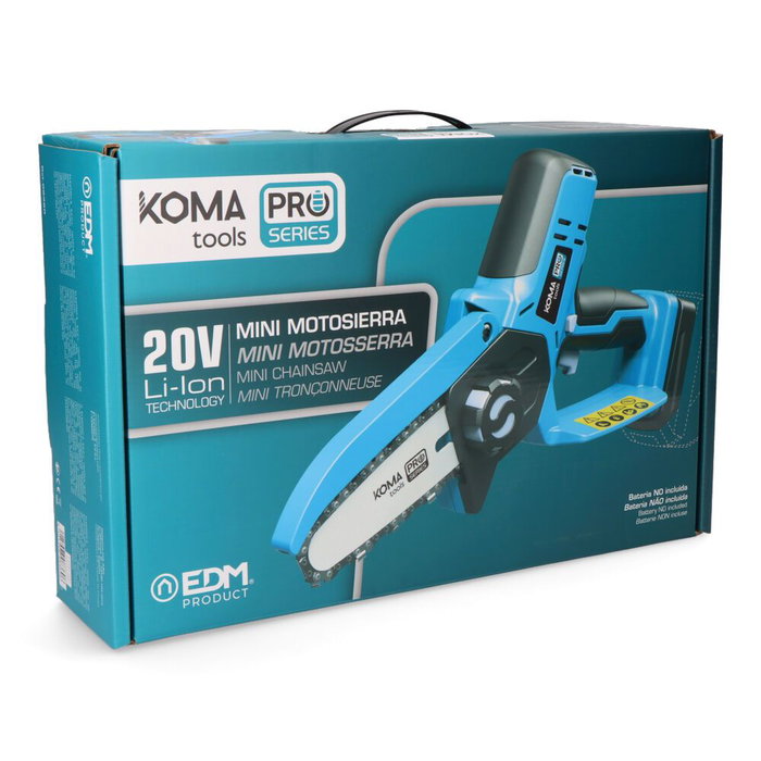 Koma Tools 20v-mms Mini Motosierra 20V, Espada 4" (101mm), 26 Eslabones, Batería No Incluida