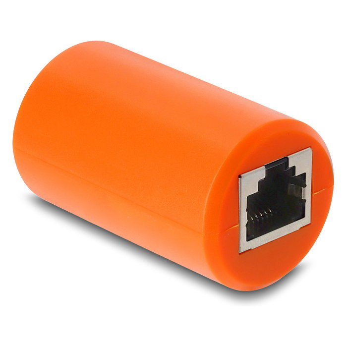 DeLOCK 90988 Adaptador RJ45 hembra a hembra Cat.6a blindado naranja DeLOCK 90988 Adaptador RJ45 hembra a hembra Cat.6a blindado naranja