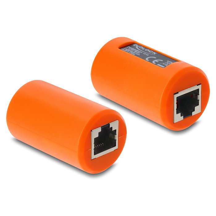 DeLOCK 90988 Adaptador RJ45 hembra a hembra Cat.6a blindado naranja DeLOCK 90988 Adaptador RJ45 hembra a hembra Cat.6a blindado naranja