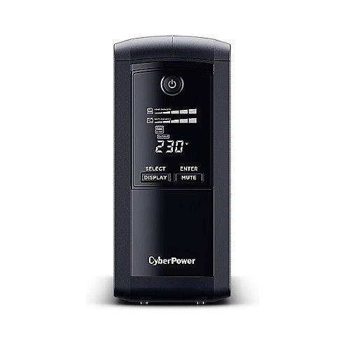 CyberPower ValuePRO VP700ELCD - Sistema UPS interactivo 700VA/390W, salida de onda senoidal, 4 tomas AC, LCD, protección de red y batería