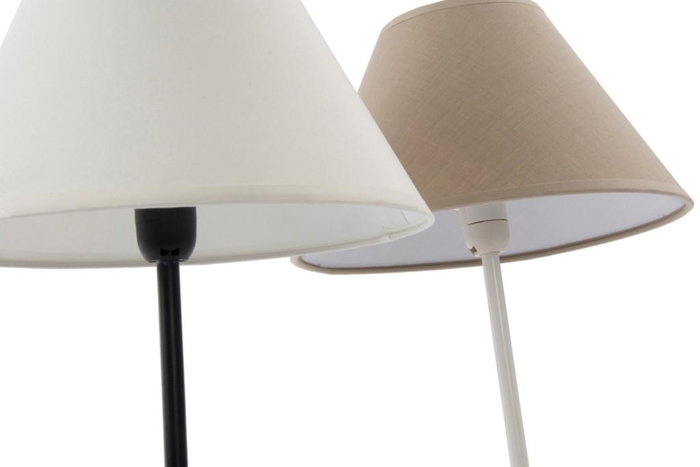 DKD Home Decor Lámpara Sobremesa Tradicional Beige Marron 22 x 40 x 22 cm