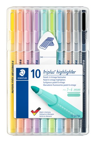 STAEDTLER 362 Triplus Textsurfer Pastel & Vintage Set de 10 STAEDTLER 362 Triplus Textsurfer Pastel & Vintage Set de 10
