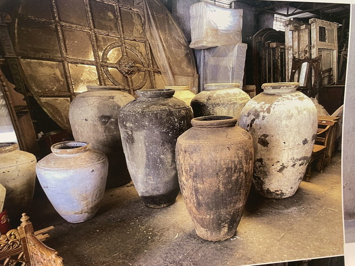 DKD Home Decor Ánfora de Terracota Marrón Pieza Única Antigua
