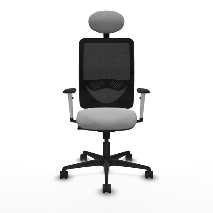 PIQUERAS Y CRESPO Silla de oficina Zulema Gris claro y Negro con mecanismo Sincro PIQUERAS Y CRESPO Silla de oficina Zulema Gris claro y Negro con mecanismo Sincro