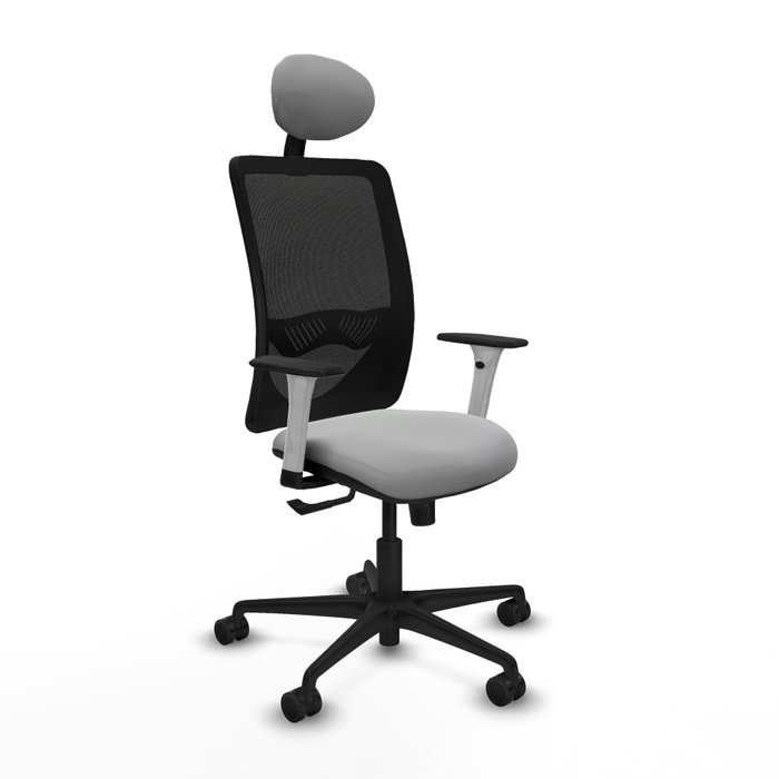 PIQUERAS Y CRESPO Silla de oficina Zulema Gris claro y Negro con mecanismo Sincro PIQUERAS Y CRESPO Silla de oficina Zulema Gris claro y Negro con mecanismo Sincro