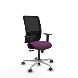 PIQUERAS Y CRESPO Silla de oficina Zulema con mecanismo Sincro, Morado y Negro