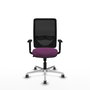 PIQUERAS Y CRESPO Silla de oficina Zulema con mecanismo Sincro, Morado y Negro