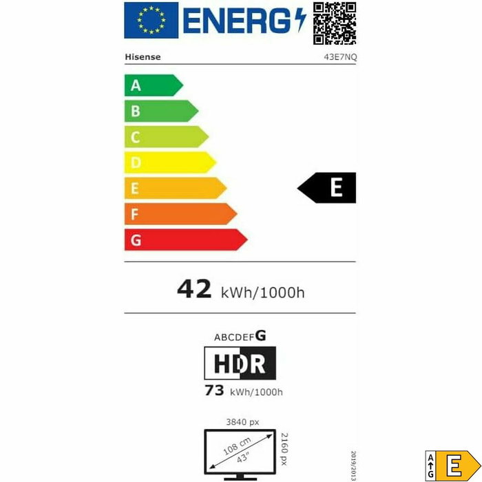 Smart TV Hisense 43E7NQ 43 43" 4K Ultra HD HDR QLED
