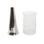 DKD Home Decor Portavelas de Aluminio y Cristal Cromado 14x14x48 cm