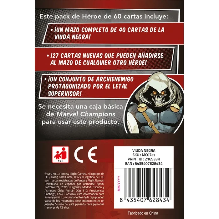 Asmodee Marvel Champions Viuda Negra Pack de Héroe