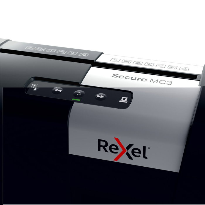 Rexel Secure MC3 Destructora de Micro Corte P-5 Negro/Plata Rexel Secure MC3 Destructora de Micro Corte P-5 Negro/Plata