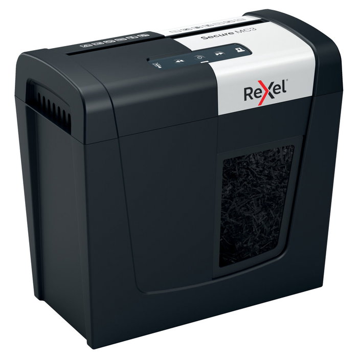 Rexel Secure MC3 Destructora de Micro Corte P-5 Negro/Plata Rexel Secure MC3 Destructora de Micro Corte P-5 Negro/Plata