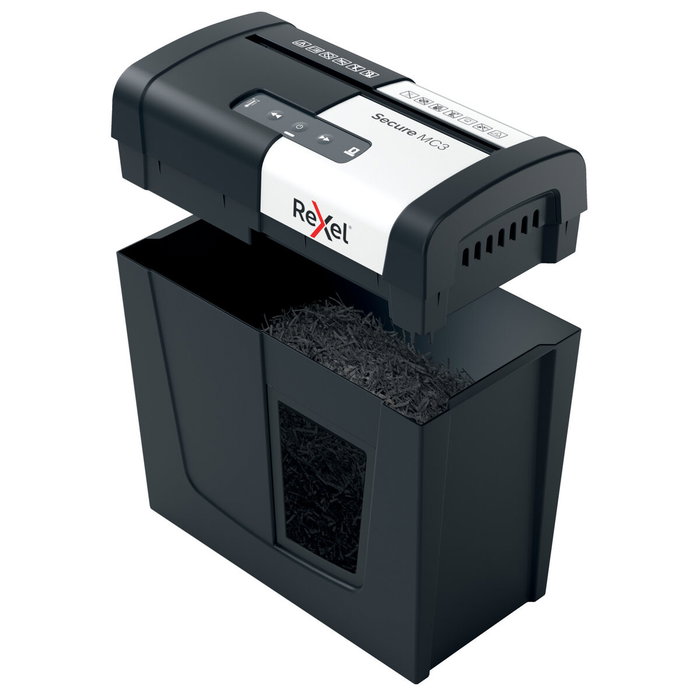 Rexel Secure MC3 Destructora de Micro Corte P-5 Negro/Plata Rexel Secure MC3 Destructora de Micro Corte P-5 Negro/Plata