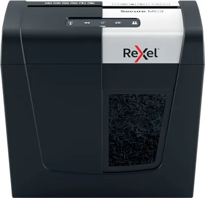 Rexel Secure MC3 Destructora de Micro Corte P-5 Negro/Plata Rexel Secure MC3 Destructora de Micro Corte P-5 Negro/Plata