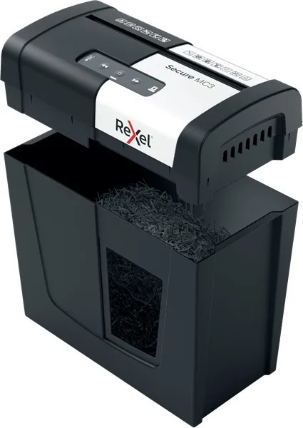 Rexel Secure MC3 Destructora de Micro Corte P-5 Negro/Plata Rexel Secure MC3 Destructora de Micro Corte P-5 Negro/Plata