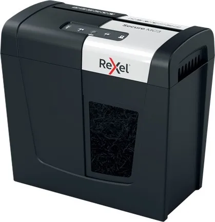 Rexel Secure MC3 Destructora de Micro Corte P-5 Negro/Plata Rexel Secure MC3 Destructora de Micro Corte P-5 Negro/Plata