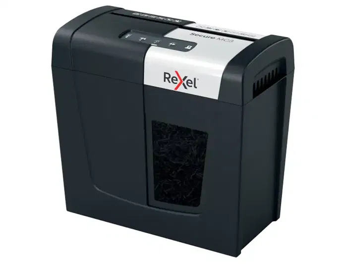 Destructora Rexel Secure Mc3 Negro (3H Confeti) Nv.Seg.5 - Particula 2X15Mm Dep.10L