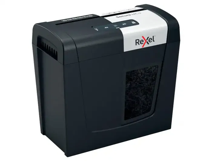 Destructora Rexel Secure Mc3 Negro (3H Confeti) Nv.Seg.5 - Particula 2X15Mm Dep.10L