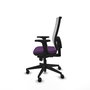 PIQUERAS Y CRESPO Silla de oficina Horna con mecanismo Sincro, Morado y Blanco
