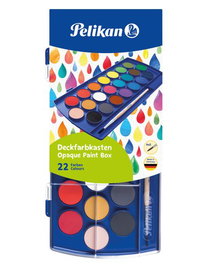 PELIKAN Acuarelas Escolares F455/22 Estuche de 22 con Pincel