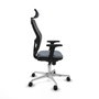 PIQUERAS Y CRESPO Silla de oficina Jorquera con mecanismo Sincro, Gris y Negro