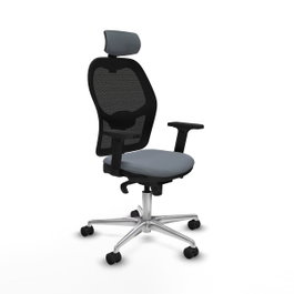 PIQUERAS Y CRESPO Silla de oficina Jorquera con mecanismo Sincro, Gris y Negro