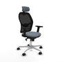 PIQUERAS Y CRESPO Silla de oficina Jorquera con mecanismo Sincro, Gris y Negro