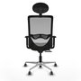 PIQUERAS Y CRESPO Silla de oficina Zulema con mecanismo Sincro/Traslack, Negro/Gris