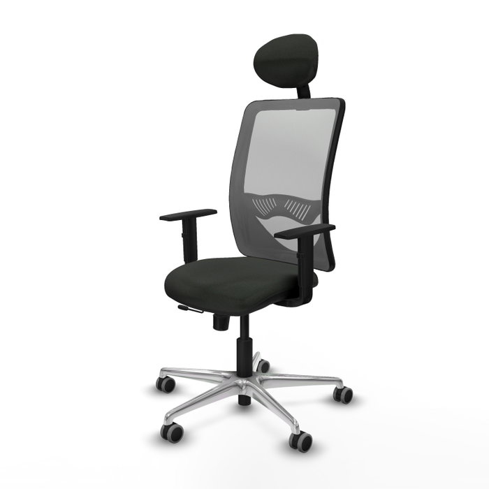PIQUERAS Y CRESPO Silla de oficina Zulema con mecanismo Sincro/Traslack, Negro/Gris PIQUERAS Y CRESPO Silla de oficina Zulema con mecanismo Sincro/Traslack, Negro/Gris