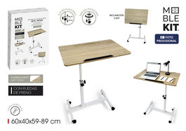 Inde Soporte Auxiliar Sofa Ajustable con Ruedas para Mueble, 60x40x59-89 cm (3 Unidades)