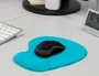 Q-connect Alfombrilla para Ratón con Reposamuñecas de Gel Color Turquesa 190x230x20 mm