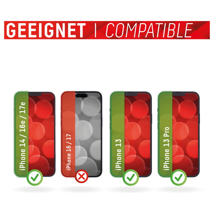 Displex Protector de Pantalla Smart Glass (9H) para Apple iPhone 13/13 Pro/14/16e - Ultra Delgado, Resistente a Impactos y Rayones, Aplicación en Seco