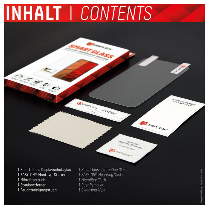 Displex Protector de Pantalla Smart Glass (9H) para Apple iPhone 13/13 Pro/14/16e - Ultra Delgado, Resistente a Impactos y Rayones, Aplicación en Seco