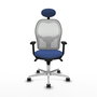 PIQUERAS Y CRESPO Silla de oficina Jorquera Azul Marino y Blanco