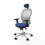 PIQUERAS Y CRESPO Silla de oficina Jorquera Azul Marino y Blanco