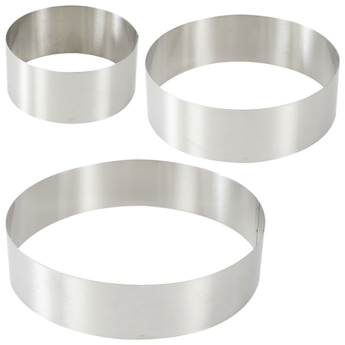 Lily Cook Juego de 3 Aros Pastelería d. 20 cm, d. 15 cm, d. 10 cm