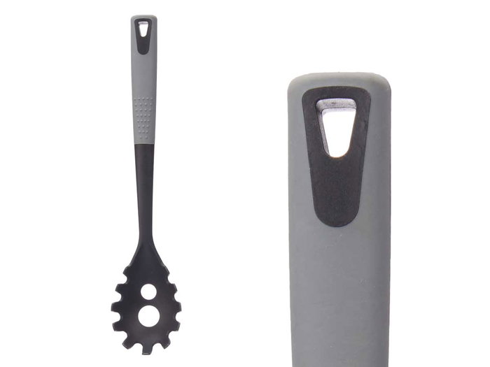 Kinvara Espaguetera Cocina Plástico TPR/PBT 7 x 34 x 4 cm Gris/Negro (Set de 24)