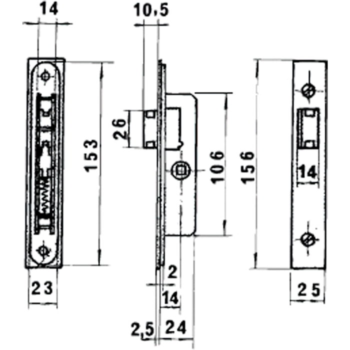 LINCE Cerradura 5553 para Aluminio