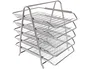 Q-connect KF18476 Bandeja sobremesa metálica rejilla plata 5 bandejas movibles 350x275x375 mm