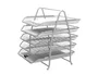 Q-connect KF18476 Bandeja sobremesa metálica rejilla plata 5 bandejas movibles 350x275x375 mm