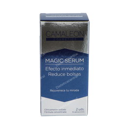 CAMALEON COSMETICS Serum Magic Antiedad Instantáneo para Bolsas y Ojeras, Sin Color, 2 Tubos x 2ml