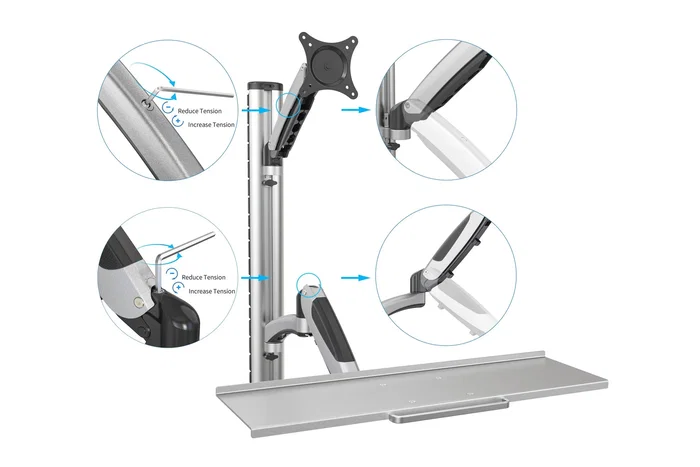 Digitus Soporte de Pared para Monitor de 27 Pulgadas y Teclado Digitus Soporte de Pared para Monitor de 27 Pulgadas y Teclado