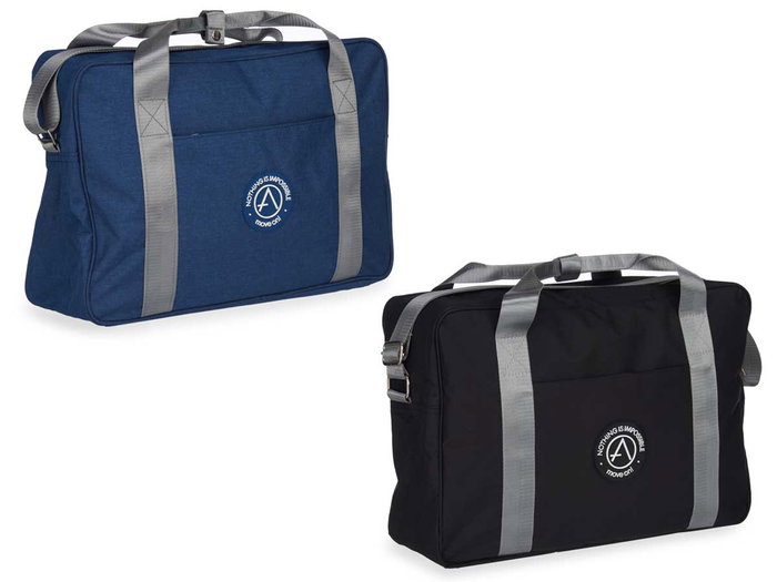 Berilo Bolsa de Viaje Asa Surtida Azul Negro 44x34x14 cm Poliester (Set de 12)