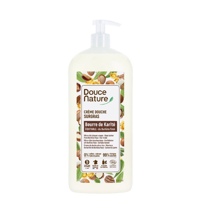 DOUCE NATURE Gel de ducha de manteca de karité 1L