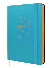 Finocam Agenda Anual 2027 Flexi Lisa con Goma Azul FA5