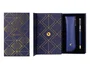 Belius Pluma Soirée con estuche Art Deco azul marino y dorado